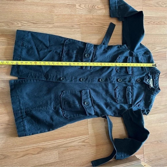 Rossetti Navy blue Trench coat Size UK 14 (US M) pockets tie front cotton - Picture 10 of 10